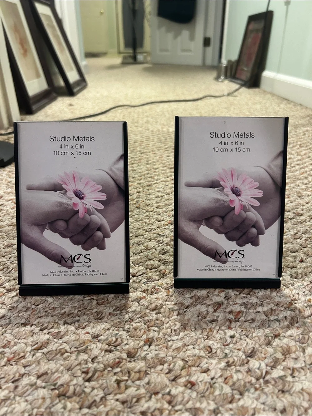 Studio Metals Black Photo Frame by - Pink Accent Display